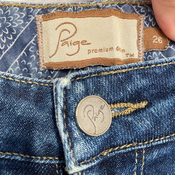 PAIGE • Laurel Canyon Low Rise Bootcut Blue Jeans - Picture 5 of 16
